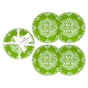 LE CADEAUX Green Appetizer Plates Set of 4